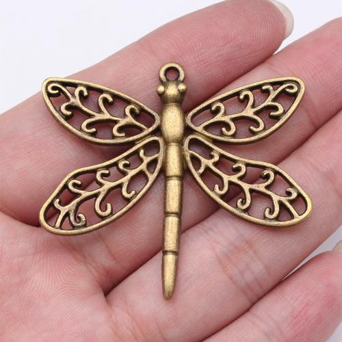 Tibetan Style Animal Pendants, Dragonfly, plated, DIY, more colors for choice, 43x47mm, Sold By PC