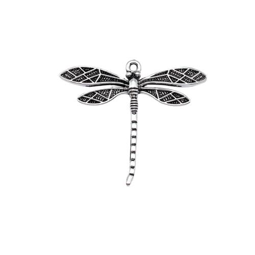Tibetan Style Animal Pendants, Dragonfly, antique silver color plated, DIY, 43x38mm, Sold By PC