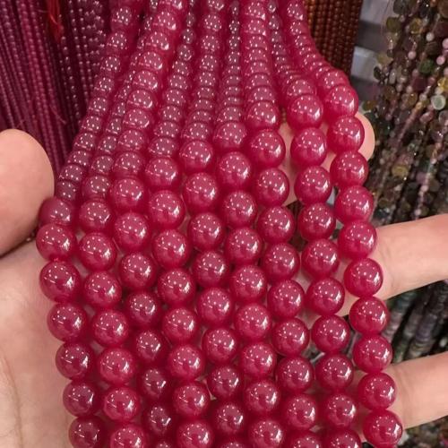 Gemstone Jewelry Beads, Ruby, Round, DIY & different size for choice, red, Sold By Strand