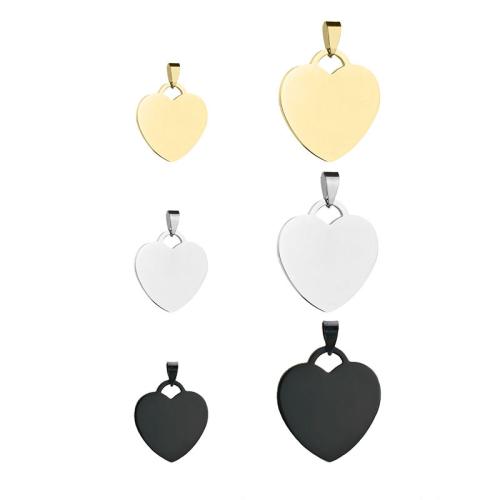 Stainless Steel Heart Pendants 304 Stainless Steel plated DIY Sold By PC
