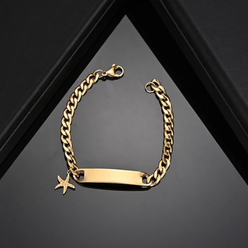 Stainless Steel Jewelry Bracelet, 304 Stainless Steel, plated, Unisex & different styles for choice, golden, Length:16 cm, Sold By PC