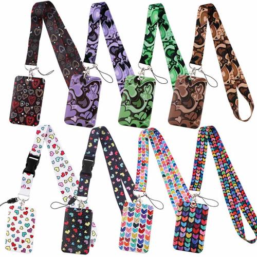 Polyester Lanyard Card Holder with Wax Cord & Plastic & Zinc Alloy Unisex Sold By PC