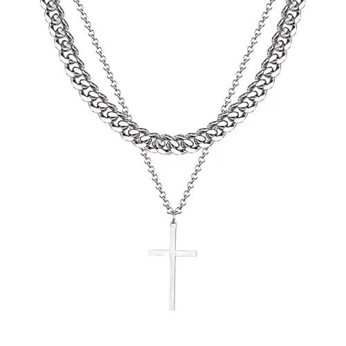 Lo zinco in lega gioielli collana, lega in zinco, unisex, argento, Lunghezza 55 cm, Venduto da PC