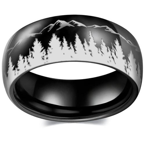 Vinger Ring in edelstaal, 304 roestvrij staal, uniseks & verschillende grootte voor keus, meer kleuren voor de keuze, Verkocht door PC
