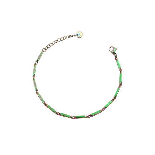 Acier inoxydable 304 bracelet, avec 1.6inch chaînes de rallonge, Placage, bijoux de mode & unisexe, Longueur:Environ 6.3 pouce, Vendu par PC