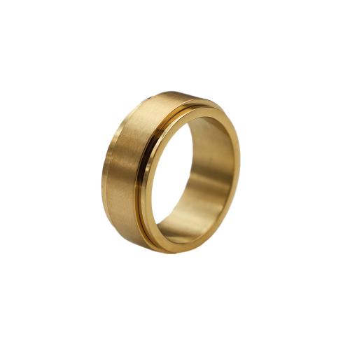 Titanium Steel Δάχτυλο του δακτυλίου, επιχρυσωμένο, περιστρεφόμενο & διαφορετικό μέγεθος για την επιλογή & για τη γυναίκα, περισσότερα χρώματα για την επιλογή, Μέγεθος:6-8, Sold Με PC