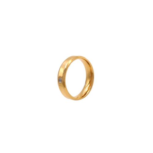 Titanium Steel Finger Ring, galvanizált, különböző méretű a választás & mikro egyengetni cirkónia & a nő & üreges, több színt a választás, Méret:6-7, Által értékesített PC