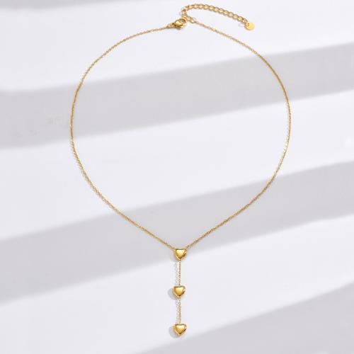 Titanstahl Halskette, Herz, plattiert, Modeschmuck & für Frau, keine, Länge ca. 15.7 ZollInch, verkauft von PC