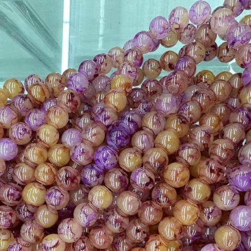 Lampwork Beads, DIY, more colors for choice, 8mm, Approx 100PCs/Strand, Sold By Strand