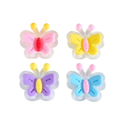 Mobile Phone DIY Decoration, Resin, Butterfly, more colors for choice, 26x25mm, Sold By PC