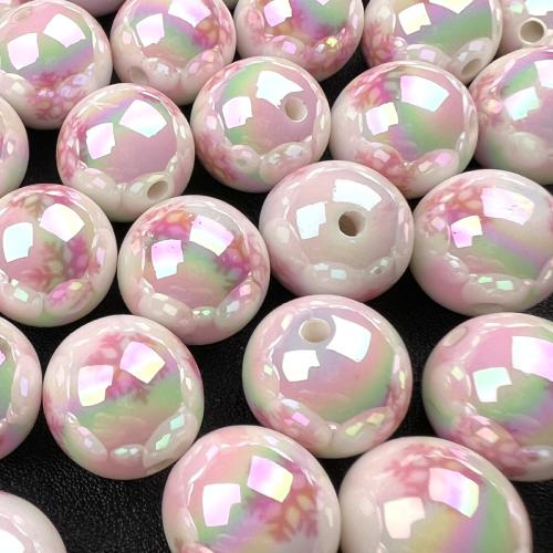 Plated Acrylic Beads, DIY, more colors for choice, 16mm, 200PCs/Bag, Sold By Bag