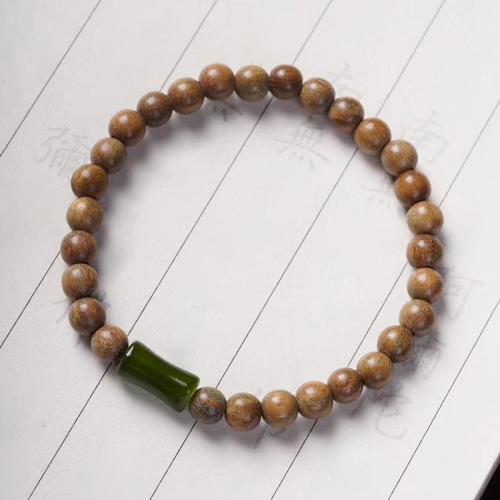 Le bois de santal vert bracelet, bijoux de mode & unisexe, Diameter:8cm, Vendu par PC