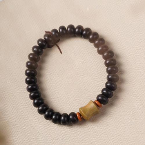 black Sandalwood bracelet, bijoux de mode & unisexe, Diameter:8cm, Vendu par PC