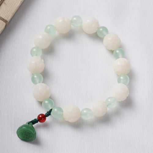 Bodhi Wood Beads Bracelet with Jasper Stone fashion jewelry & Unisex cm Sold By PC