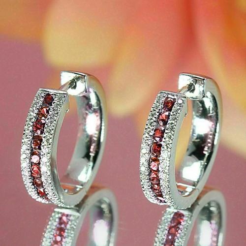 Cubic Zirconia Micro Pave Brass Earring fashion jewelry & micro pave cubic zirconia & for woman Sold By Pair