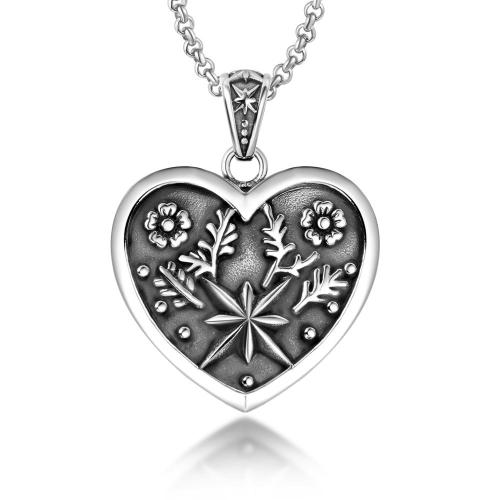 Stainless Steel Heart Pendants, 304 Stainless Steel, polished, fashion jewelry & Unisex, 35.90x35.70mm, Sold By PC