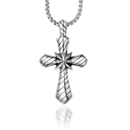 Stainless Steel Cross Pendants, 304 Stainless Steel, polished, fashion jewelry & Unisex, 28.50x49.50mm, Sold By PC