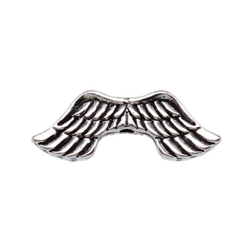 Zinc Alloy Jewelry Beads Wing Shape antique silver color plated DIY Sold By PC