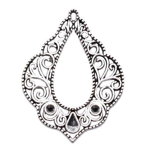Tibetan Style Pendants, antique silver color plated, DIY, 46x35mm, Sold By PC