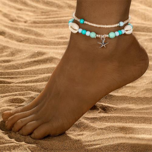 Tibetan Style Anklet, Resin, with Tibetan Style, plated, Bohemian style & for woman, more colors for choice, Sold By PC