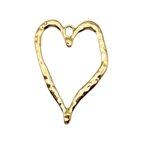 Colgantes de Aleación de Zinc en Forma de Corazón, chapado en color dorado, Bricolaje, 80x55mm, Vendido por UD