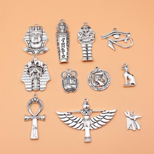 Tibetan Style Pendants, antique silver color plated, DIY, 11PCs/Set, Sold By Set