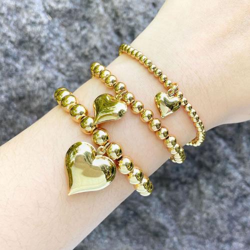 Brass Bracelet & Bangle gold color plated fashion jewelry golden nickel lead & cadmium free Length 17 cm Sold By PC