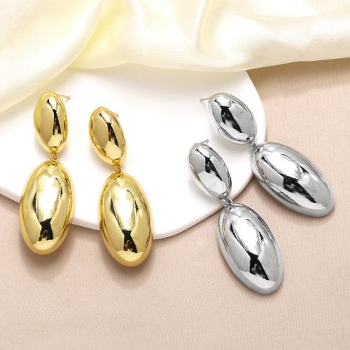 Brass Drop Earring, plated, fashion jewelry, more colors for choice, nickel, lead & cadmium free, 18x58mm, Sold By Pair