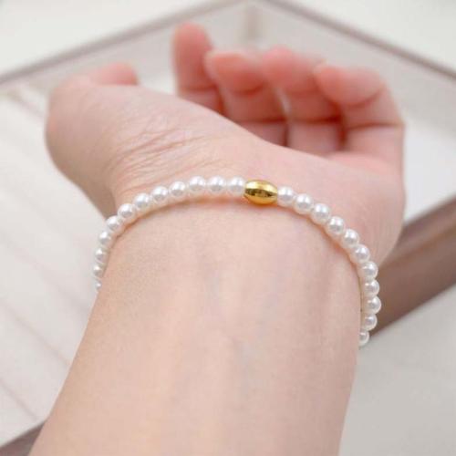 Crystal Pearl Jewelry Set, with Titanium Steel, fashion jewelry & different styles for choice, white, Necklace length: 38+6cm, bracelet length: 17+4cm, Sold By PC