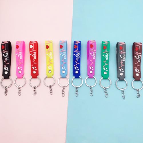 Tibetan Style Key Clasp, PVC Plastic, with Tibetan Style, plated, fashion jewelry, more colors for choice, 103x19mm, 50PCs/Bag, Sold By Bag