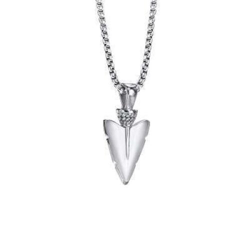 Stainless Steel Jewelry Necklace, 304 Stainless Steel, arrowhead, plated, fashion jewelry & different styles for choice & for man, more colors for choice, Length:Approx 24 Inch, Sold By PC
