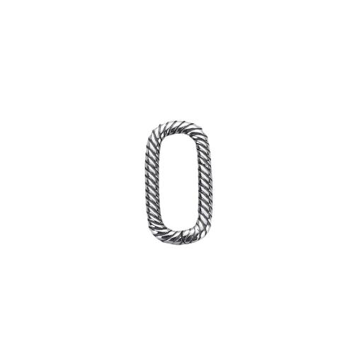925 Sterling Sølv Snap Lås, du kan DIY & forskellig størrelse for valg, sort, Solgt af PC