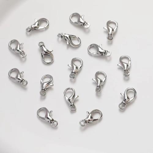 925 Sterling Silver Lobster Claw Clasp, DIY, white, 9.50x16mm, Sold By PC