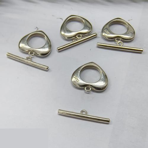 925 Sterling Silver Toggle Clasp DIY white Sold By PC