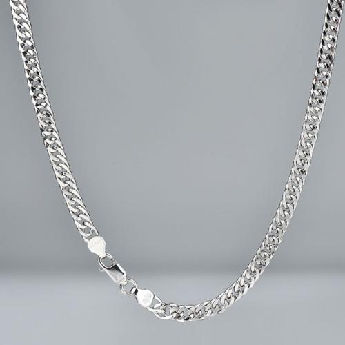 Серебряное ожерелье, Серебро 925 пробы, разный размер для выбора & Женский, платиновый цвет, продается PC