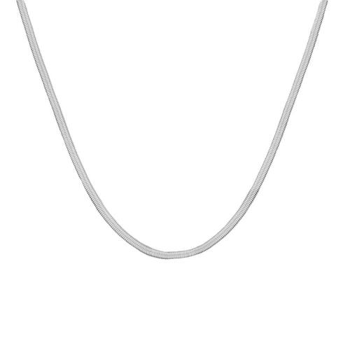 Collares de Plata Esterlina, plata de ley 925, diverso tamaño para la opción & para mujer, color de platina, Vendido por UD