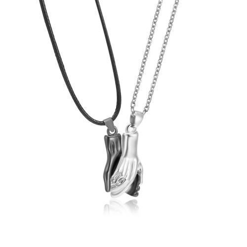 Ehepaar Halskette, Zinklegierung, mit Wachsschnur, plattiert, 2 Stück & unisex, keine, Länge:ca. 51-60 cm, verkauft von setzen