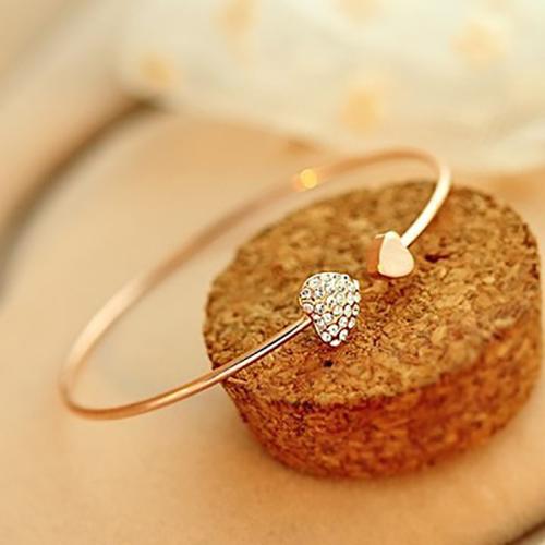 Zinc Alloy Bangle micro pave cubic zirconia & for woman Inner 6.2 cm Sold By PC