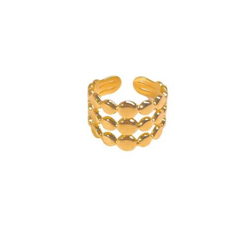 Rustfrit stål fingre Ringe, 304 rustfrit stål, forgyldt, forskellige stilarter for valg & for kvinde, gylden, Solgt af PC