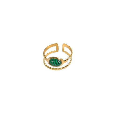Prst prsten z nerezové oceli, 304 Stainless Steel, s Drahokam, á, různé styly pro výběr & pro ženy, zlatý, Prodáno By PC