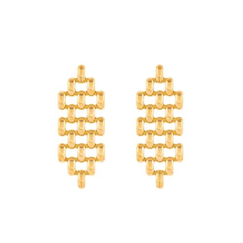 Roestvrij staal Stud Earrings, 304 roestvrij staal, plated, voor vrouw, gouden, Verkocht door pair