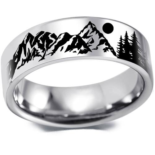 Vinger Ring in edelstaal, 304 roestvrij staal, uniseks & verschillende grootte voor keus, meer kleuren voor de keuze, Verkocht door PC