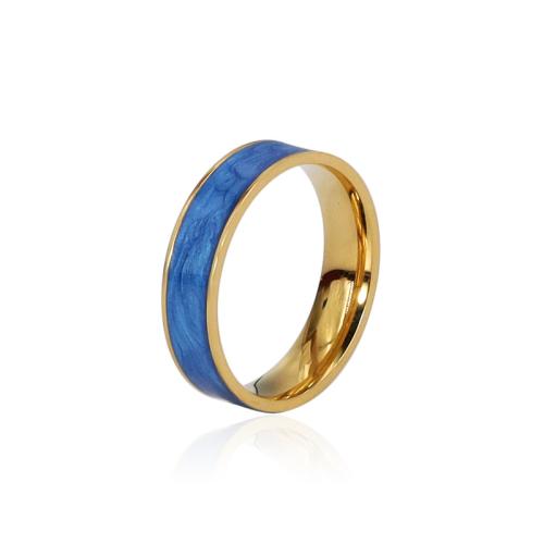 Ring Finger Titantium stali, różnej wielkości do wyboru & dla kobiety & emalia, dostępnych więcej kolorów, sprzedane przez PC