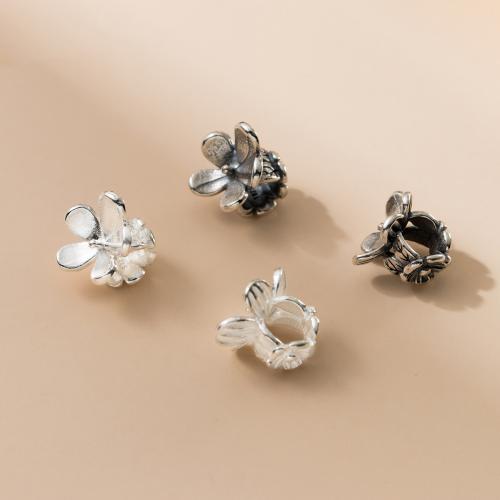 Perles d'espacement Bijoux, argent sterling 925, cadnas, DIY, plus de couleurs à choisir, 10x9x8.50mm, Trou:Environ 4.2mm, Vendu par PC