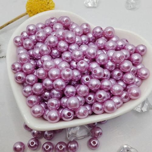 ABS Plastic Beads, ABS Plastic Pearl, Round, DIY & different size for choice, more colors for choice, Sold By Bag