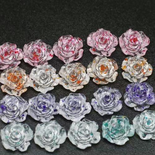 Resin Cell Phone DIY Kit, Rose, more colors for choice, 20mm, 50PCs/Bag, Sold By Bag