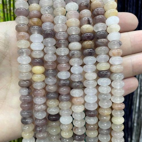 Gemstone Jewelry Beads, Natural Stone, Flat Round, DIY, 4x6mm, Approx 85PCs/Strand, Sold By Strand