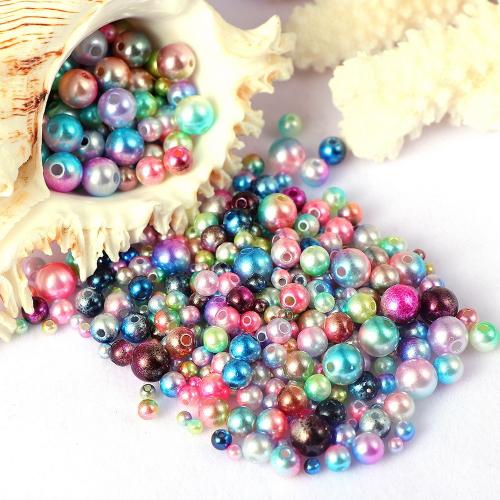 ABS Plastic Beads, ABS Plastic Pearl, Round, DIY, more colors for choice, 3-8mm, Sold By Bag