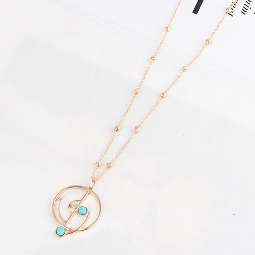 Tibetan Style Jewelry Necklace, with turquoise & White Shell, fashion jewelry & for woman, Length:Approx 50 cm, Sold By PC