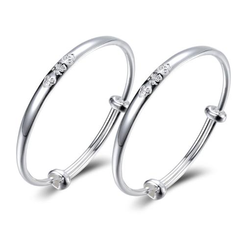 Children Bracelet & Bangle, 925 Sterling Silver, fashion jewelry & Unisex & different styles for choice, Inner Diameter:Approx 57mm, Sold By PC